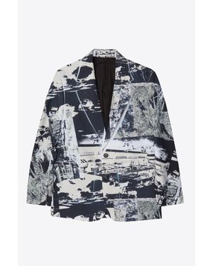 3.1 Phillip Lim Postcard Print Three-Button Blazer - Multicolor