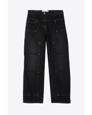 3.1 Phillip Lim Denim Straight Leg Carpenter Pants - Black