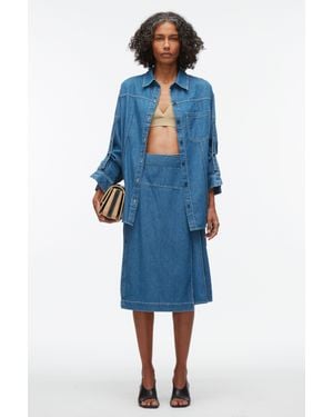 3.1 Phillip Lim Chambray Oversized Shirt - Blue
