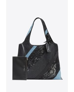 3.1 Phillip Lim Lace Patchwork Denim Market Tote - Black