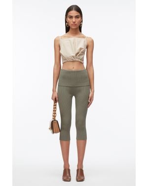 3.1 Phillip Lim Blooming Lotus Compact Rib Capris - Multicolor