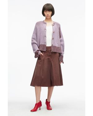 3.1 Phillip Lim Bicolor Alpaca Raglan Cardigan - Red