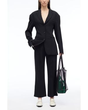 3.1 Phillip Lim Matte Crepe Cinched Blazer - Black
