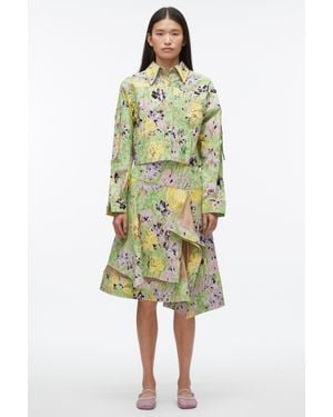 3.1 Phillip Lim Flowerworks Embroidered Cropped Jacket - Green