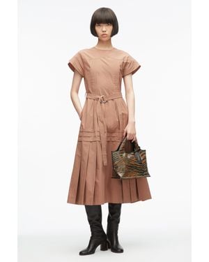 3.1 Phillip Lim Pleated Poplin Tulip Dress - Multicolor