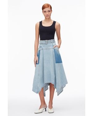 3.1 Phillip Lim Ghost Patch Handkerchief Midi Skirt - Blue