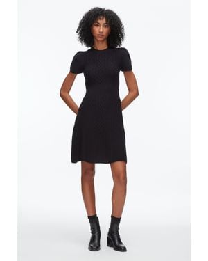 3.1 Phillip Lim Cable Mix Tulip Dress - Black