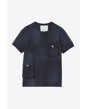 3.1 Phillip Lim Garment Dyed Pocket Tee - Blue
