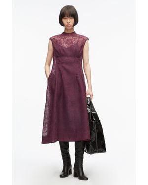 3.1 Phillip Lim Floral Organza Midi Dress - Purple