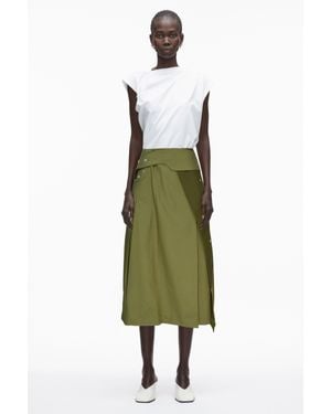 3.1 Phillip Lim Belted Wrap Utility Skirt - Green