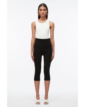 3.1 Phillip Lim Blooming Lotus Compact Rib Capris - Black