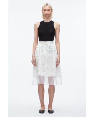 3.1 Phillip Lim Fil Coupé Midi Skirt - White