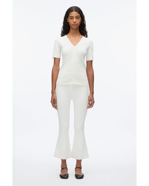 3.1 Phillip Lim Compact Rib V-Neck Tee - White