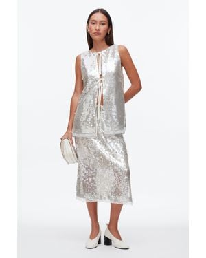 3.1 Phillip Lim Sequin Tank With Bows - White