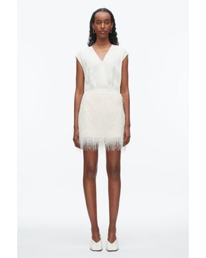 3.1 Phillip Lim Fringe Mini Slip Skirt - White