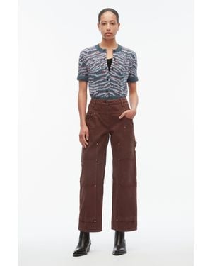 3.1 Phillip Lim Denim Straight Leg Carpenter Pants - White