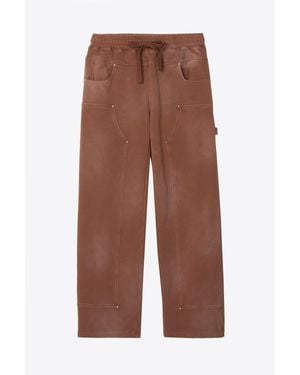 3.1 Phillip Lim Garment Dye French Terry Carpenter Pant - Brown