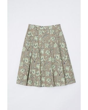 3.1 Phillip Lim Two-Toned Pleated Knee-Length Skirt - White