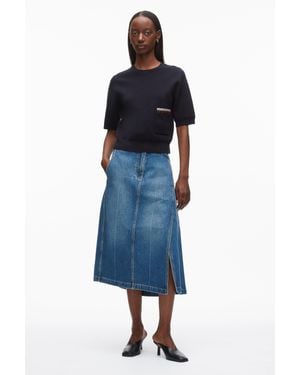 3.1 Phillip Lim Beaded Embellishment Knit Top - Blue