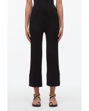 3.1 Phillip Lim Wide Leg Pajama With Piping - Black