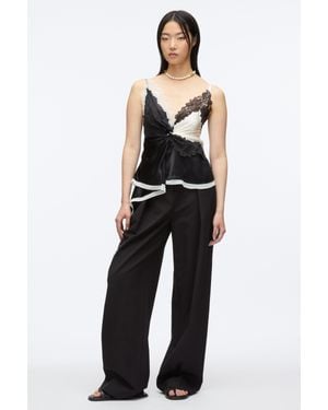 3.1 Phillip Lim Liquid Satin Twist Cami - Black
