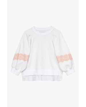3.1 Phillip Lim Lantern Sleeve Cotton Sweatshirt - White