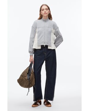 3.1 Phillip Lim Terry Hybrid Zip Up - White