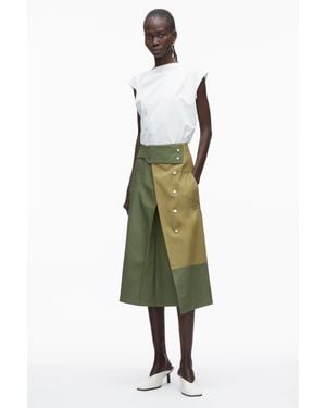 3.1 Phillip Lim Belted Wrap Utility Skirt - Green