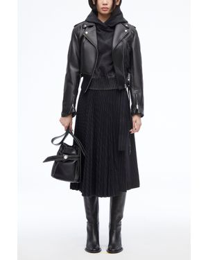 3.1 Phillip Lim Belted Leather Biker Jacket - Black