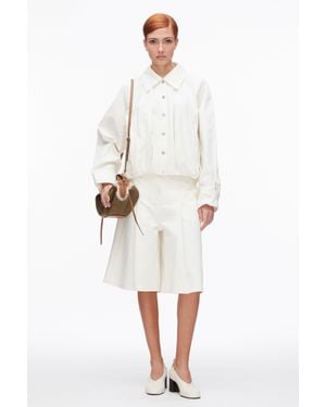 3.1 Phillip Lim Snap Front Blouson Bomber Jacket - White