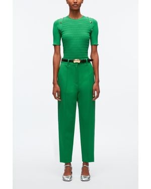 3.1 Phillip Lim Honeycomb Stitch Top - Green