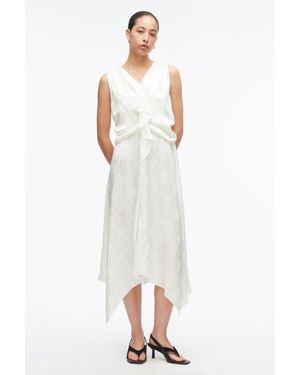 3.1 Phillip Lim Floral Jacquard Draped Handkerchief Dress - White