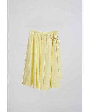 3.1 Phillip Lim Belted Gathered Midi Skirt - Yellow