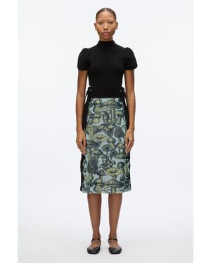 3.1 Phillip Lim Ethereal Mushroom Sequin Slip Skirt With Lace - Green
