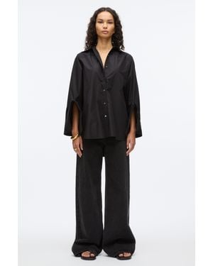 3.1 Phillip Lim Oversize Shirt With Cascade Cuff - Black