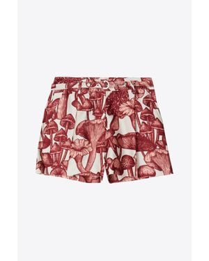 3.1 Phillip Lim Ethereal Mushroom Single Pleat Short - Red