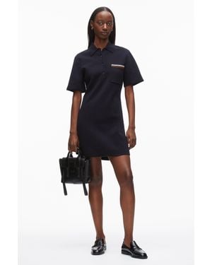 3.1 Phillip Lim Beaded Embellishment Mini Polo Dress - Black