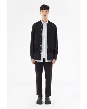 3.1 Phillip Lim Classic Bomber Shirt Jacket - Blue