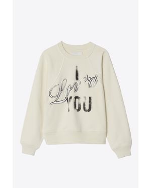 3.1 Phillip Lim I Lov'D You Cropped Sweatshirt - White