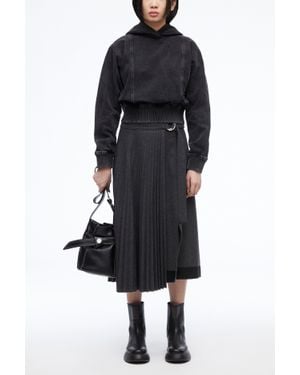 3.1 Phillip Lim Denim Hoodie - Black