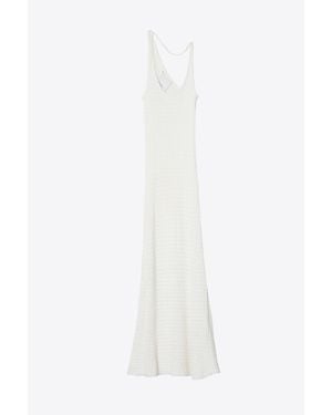 3.1 Phillip Lim Sleeveless Cotton Blend U-Neck Knit Dress - White