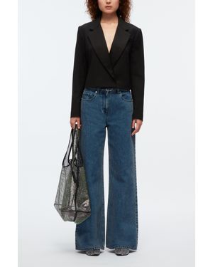 3.1 Phillip Lim Cropped Tuxedo Blazer - Blue