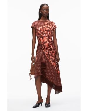 3.1 Phillip Lim Desert Flower Twist Fringe Dress - Red