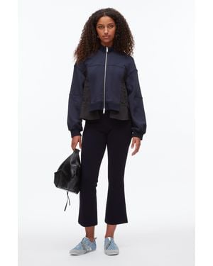 3.1 Phillip Lim Terry Hybrid Zip Up - Blue