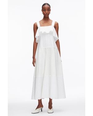 3.1 Phillip Lim Broderie Anglaise Patchwork Cascade Midi Dress - White