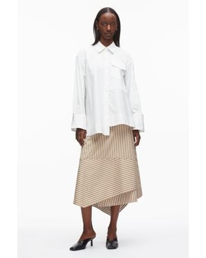 3.1 Phillip Lim Asymmetrical Stripe Trapeze Shirt - Natural