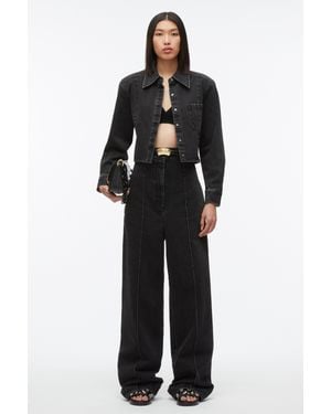3.1 Phillip Lim Denim Extreme High Waisted Trouser - Black