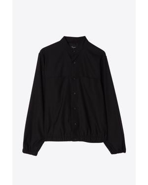 3.1 Phillip Lim Wool Blouson Shirt Jacket - Black
