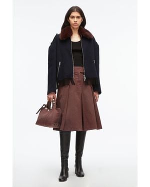 3.1 Phillip Lim Wool Blanket Zip Up Jacket - Brown