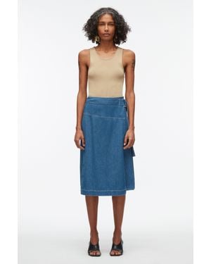3.1 Phillip Lim Blooming Lotus Compact Rib Tank - Blue